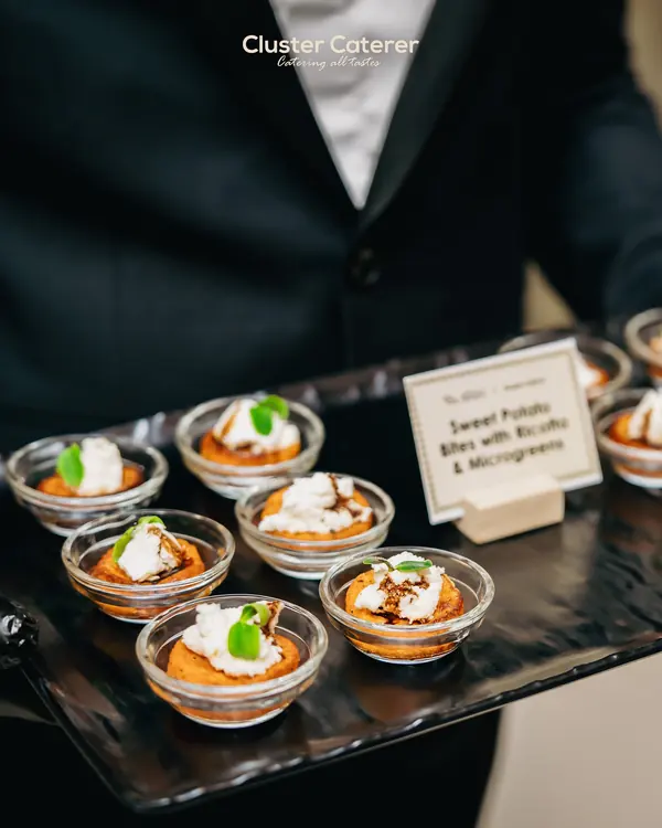 Social: sweet potato and ricotta bites