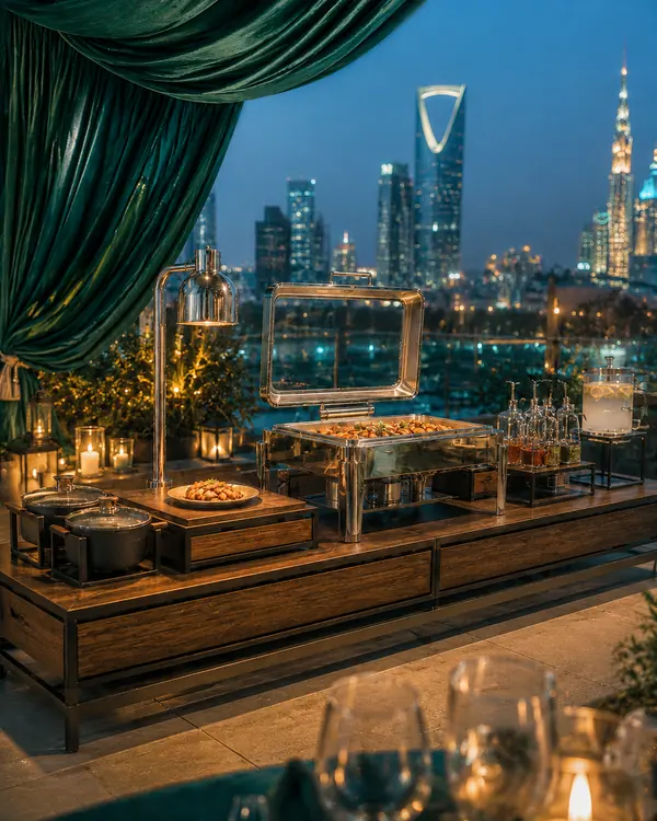 AI visual: dinner above Riyadh