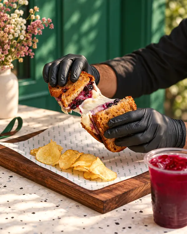 Social: grilled cheese, served