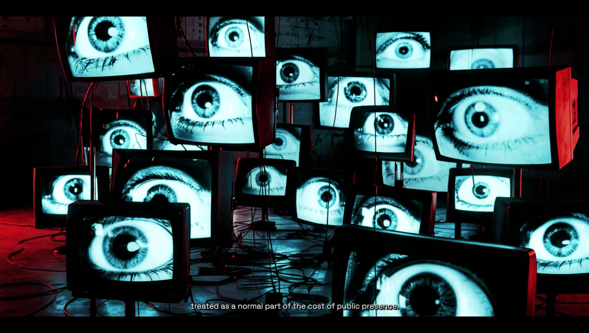 Eye-shaped surveillance monitors