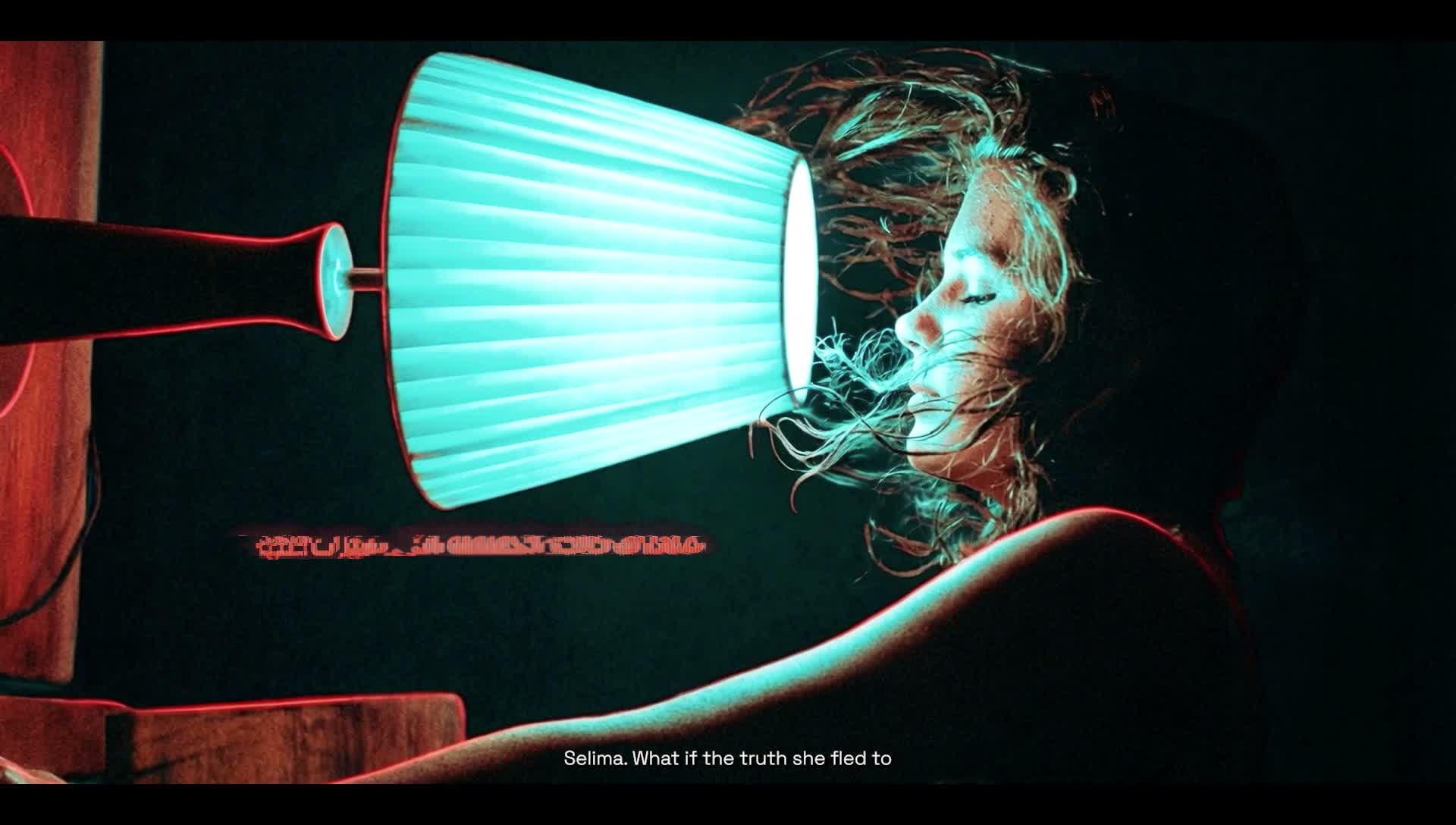 Salima with cyan lamp