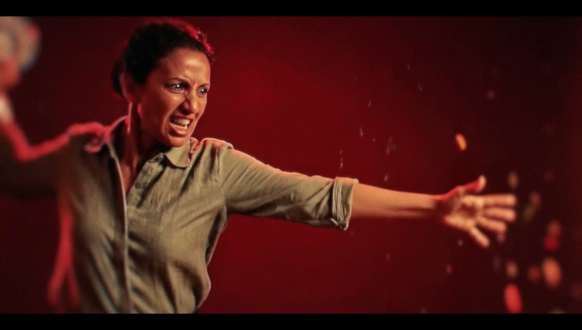 Salima screaming in red void